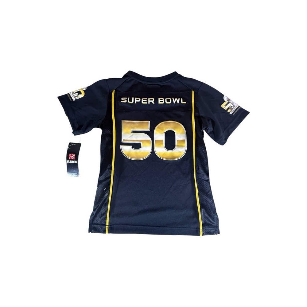 Super Bowl 50 Jersey Youth Small 7/8 Bay Area San Francisco NFL Black Girls - Picture 2 of 16